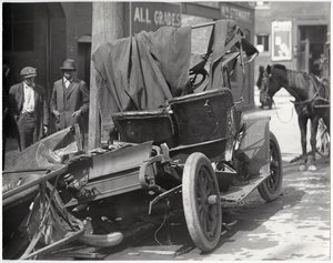 Wrecked Automobile After a Collision by Charles Clement Holt